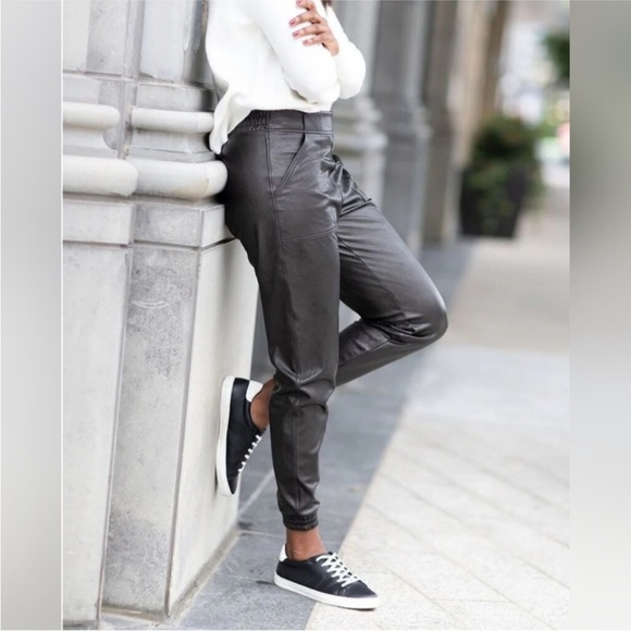 Spanx Faux Leather-Like Joggers - Picture 1 of 9